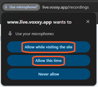 Example of sharing microphone